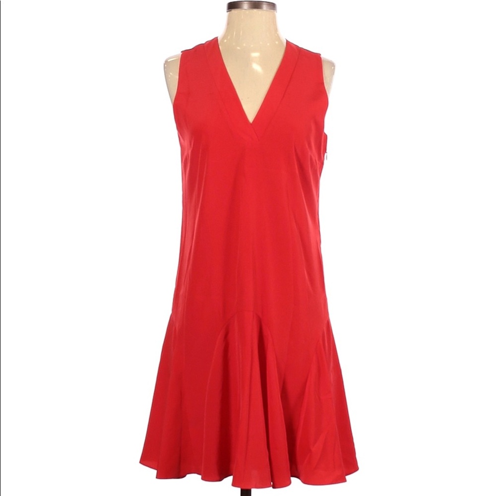 J Crew Red Swing Shift Dress